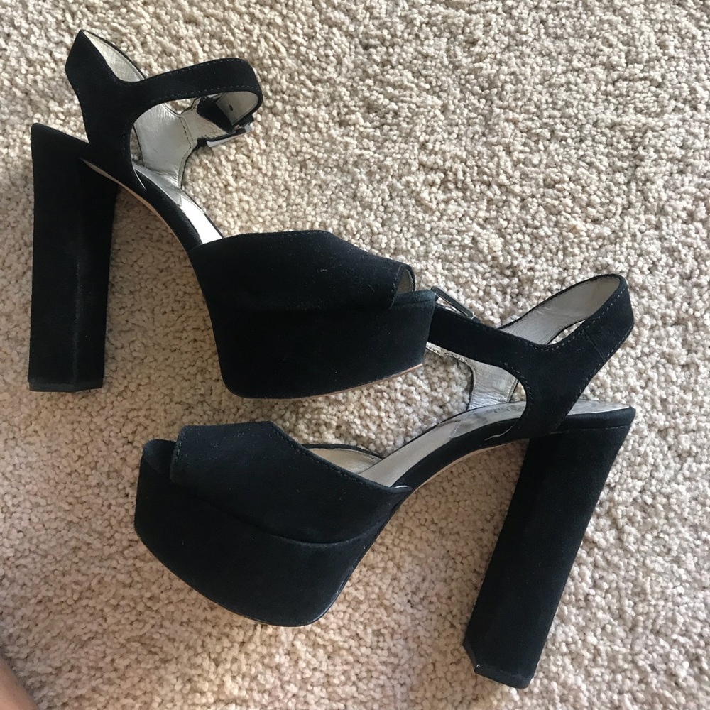 Black platform heels